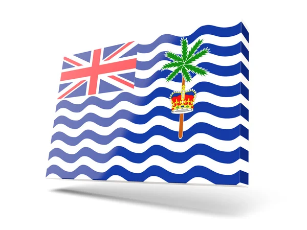 Icône carrée avec drapeau de British _ indian _ ocean _ territory — Photo