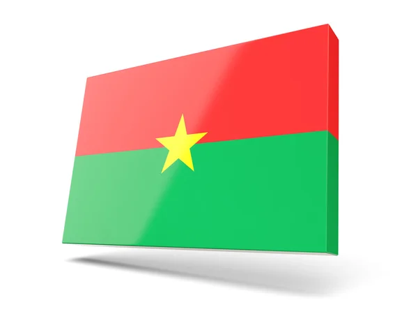 Fyrkantig ikon med flagga burkina_faso — Stockfoto