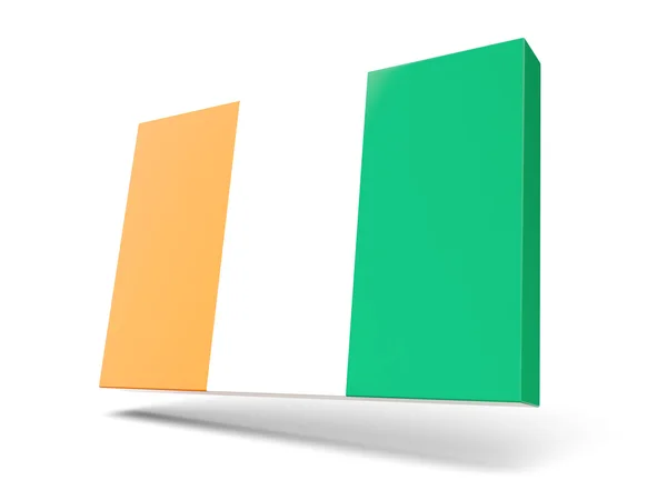 Ícone quadrado com bandeira de cote _ d _ Ivoire — Fotografia de Stock