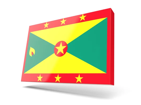 Square icon with flag of grenada — Stock Photo, Image