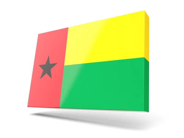 Fyrkantig ikon med flagga guinea_bissau — Stockfoto