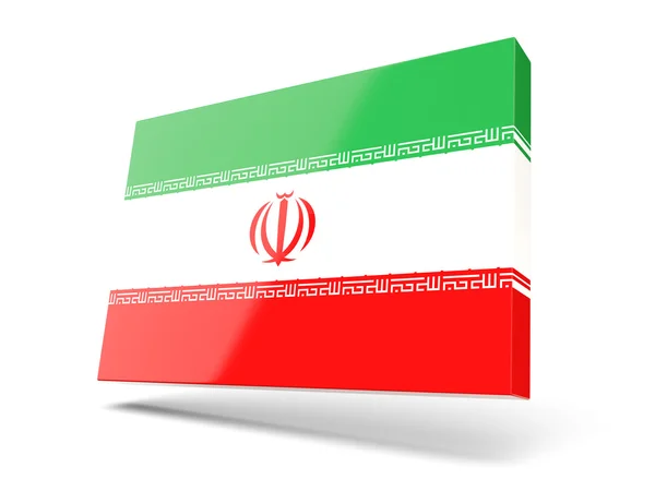 Square icon with flag of iran — Stock Photo, Image