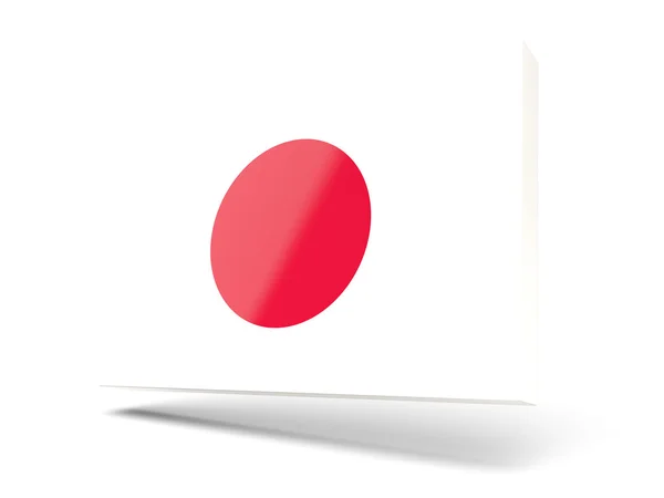 Square icon with flag of japan — Stock Photo, Image