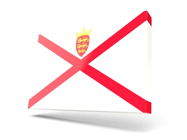 Vierkante pictogram met de vlag van jersey — Stockfoto