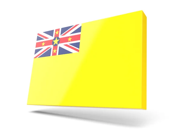 Square icon with flag of niue — Stock Photo, Image