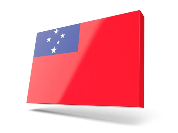 Square icon with flag of samoa — Stock Photo, Image