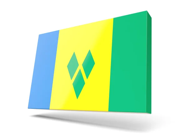 Fyrkantig ikon med flagga saint_vincent_and_the_grenadines — Stockfoto