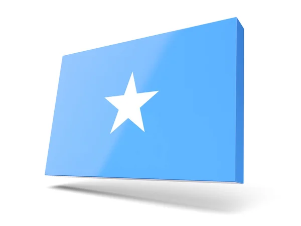 Square icon with flag of somalia — Stock Photo, Image