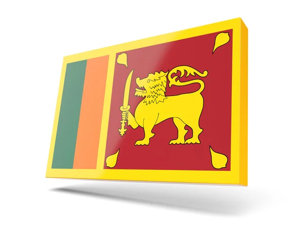 Icona quadrata con bandiera di sri _ lanka — Foto Stock