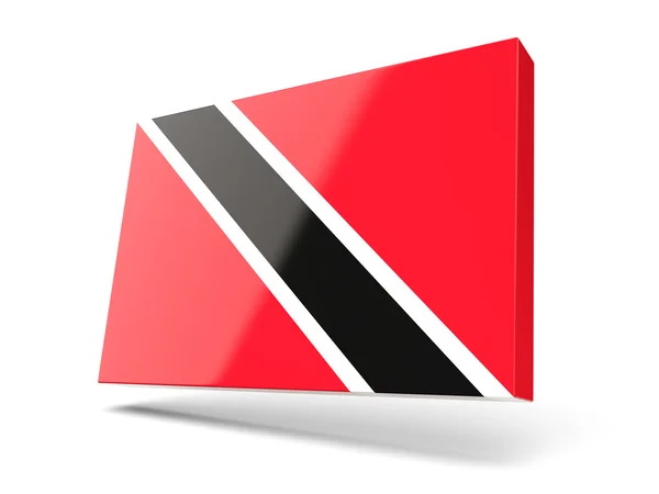 Fyrkantig ikon med flagga trinidad_and_tobago — Stockfoto