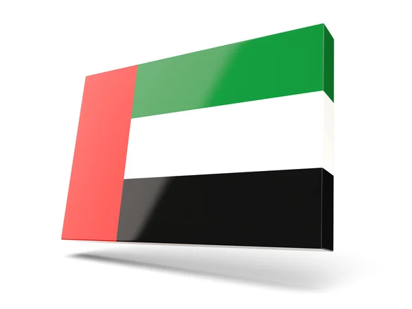 Fyrkantig ikon med flagga united_arab_emirates — Stockfoto