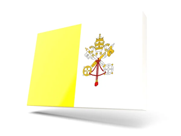 Quadratisches Symbol mit Fahne der vatican _ city — Stockfoto