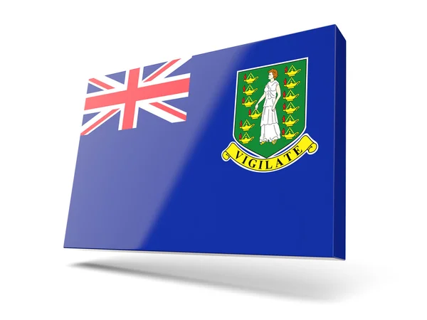 Квадратна іконка з прапором virgin_ island_ British — стокове фото
