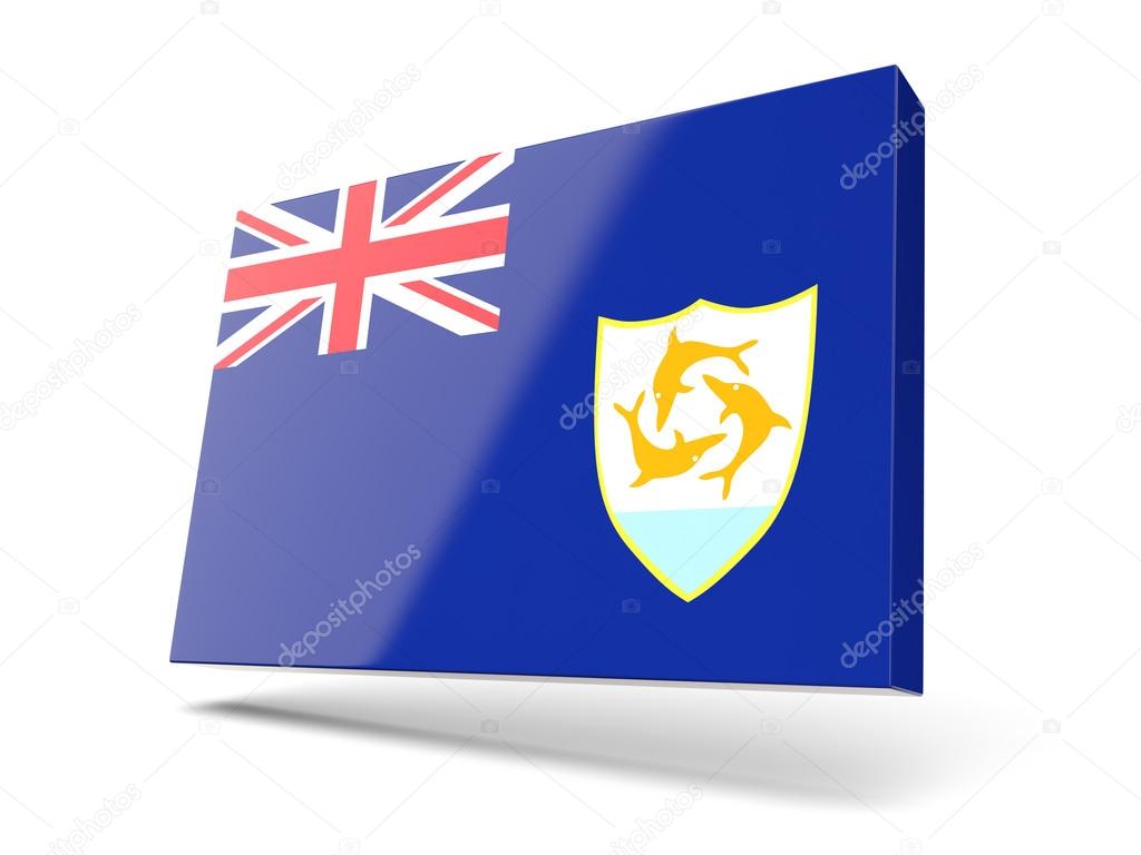 Square icon with flag of anguilla
