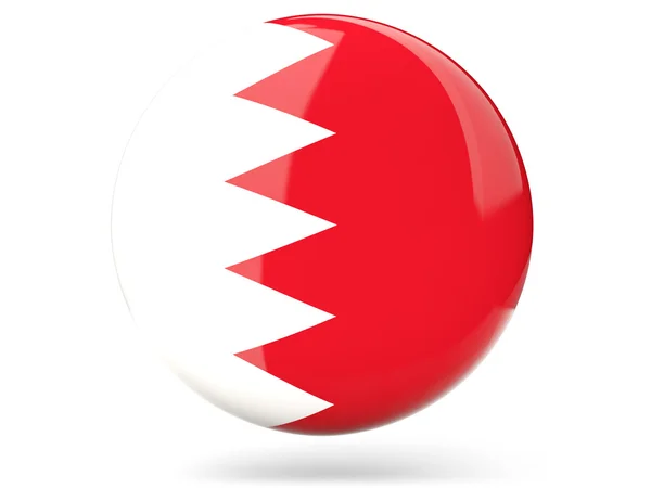 Icône ronde avec drapeau de bahreïn — Photo