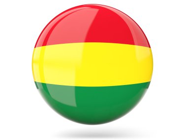 与玻利维亚国旗的圆形图标