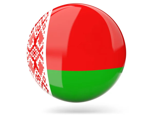 Round icon with flag of belarus — Stock Photo, Image