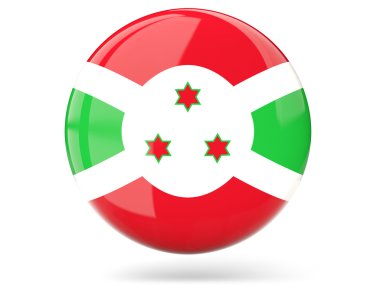 Burundi bayrağı ile yuvarlak simge