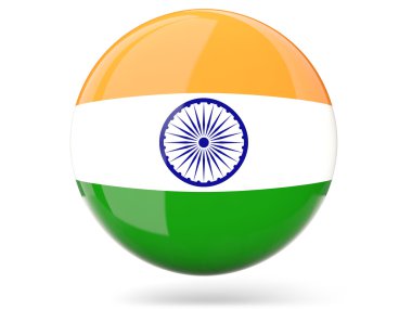 Hindistan bayrağı ile yuvarlak simge