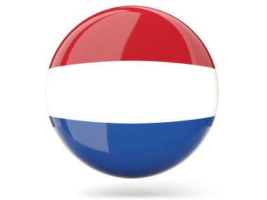 Hollanda bayrağı ile yuvarlak simge