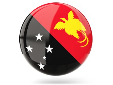Papua Yeni Gine bayrağı ile yuvarlak simge