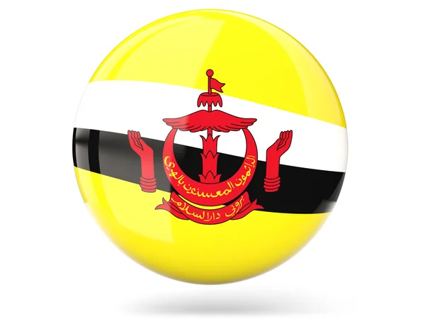ブルネイの旗と丸いアイコン — ストック写真
