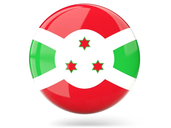 Icono redondo con bandera de burundi —  Fotos de Stock