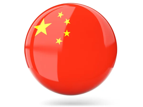 与中国国旗的圆形图标 — 图库照片©Mishchenko＃77349546