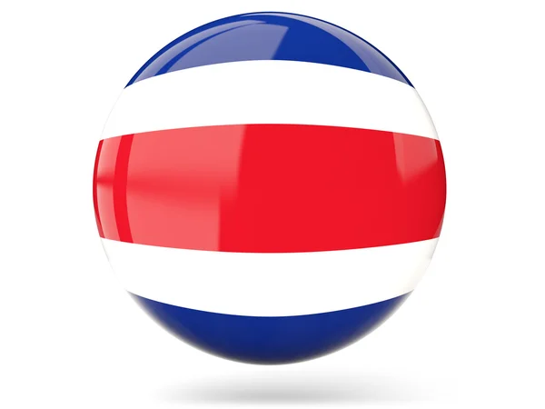 Icono redondo con bandera de Costa Rica —  Fotos de Stock