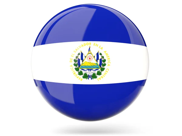 Icono redondo con bandera de el salvador —  Fotos de Stock