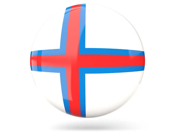 Icono redondo con bandera de las islas Feroe —  Fotos de Stock