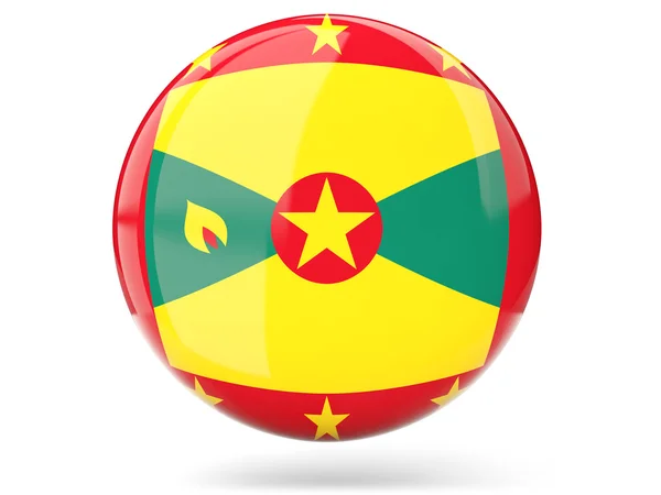 Okrągła ikona z flaga Grenady — Zdjęcie stockowe