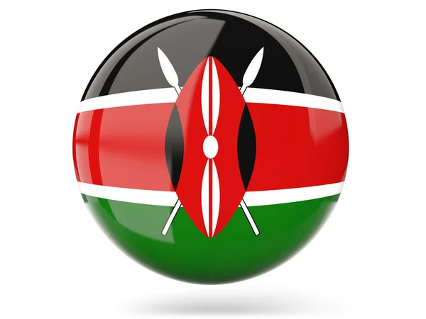 Round icon with flag of kenya — Stock Photo, Image