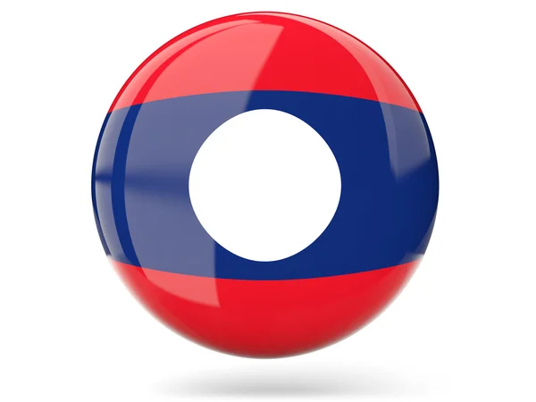 Round icon with flag of laos — Stock Photo, Image