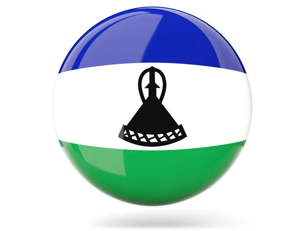 Round icon with flag of lesotho — Stock Photo, Image