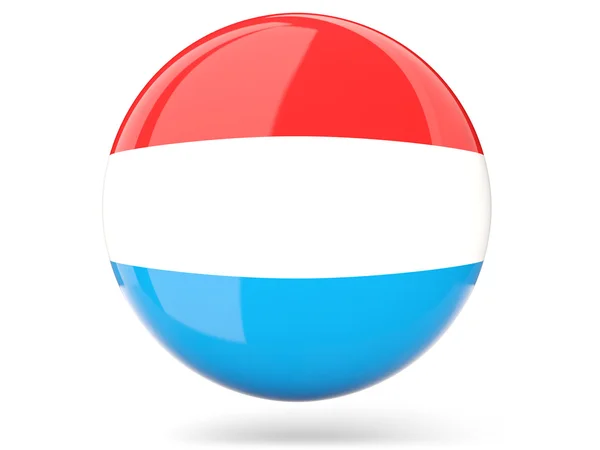 Round icon with flag of luxembourg — Stock Photo, Image