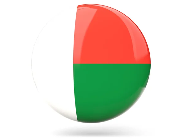 Round icon with flag of madagascar — Stock Photo, Image