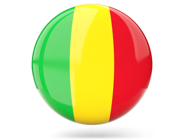 Круглая иконка с флагом Мали — стоковое фото