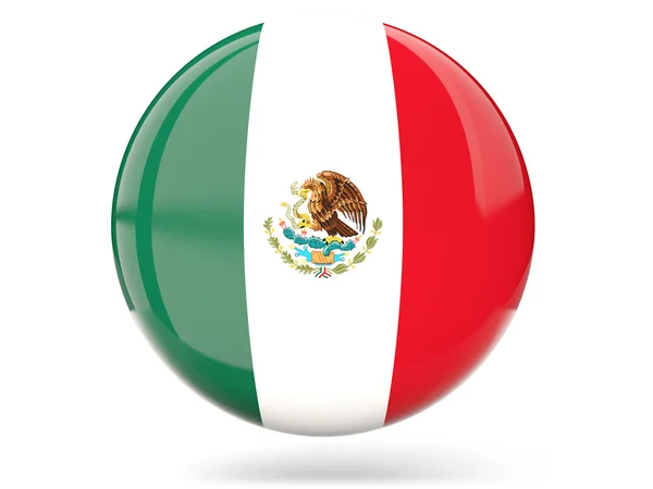 Round icon with flag of mexico — Stock Photo, Image