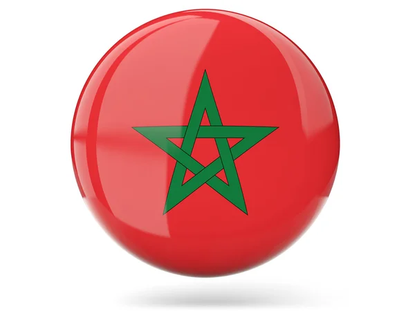 Round icon with flag of morocco — Stock Photo, Image