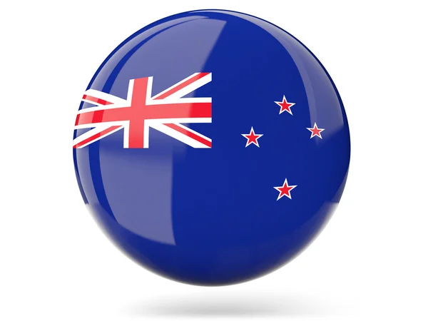 Round icon with flag of new zealand — Stock Photo, Image