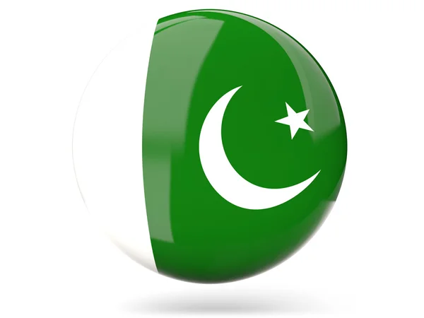 Runde Ikone mit Flagge von Pakistan — Stockfoto