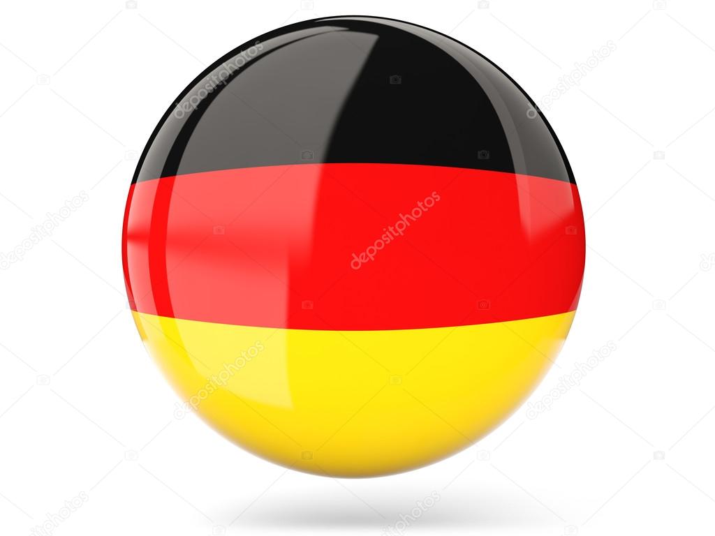 Round icon with flag of germany