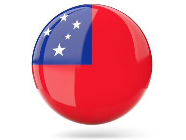 Bağımsız Samoa Devleti bayrağı ile yuvarlak simge