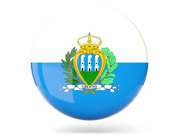 Icône ronde avec drapeau de san marino — Photo