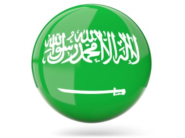 Suudi Arabistan bayrağı ile yuvarlak simge