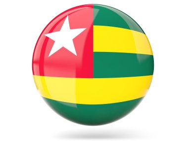 Togo bayrağı ile yuvarlak simge
