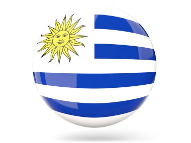 Uruguay bayrağı ile yuvarlak simge