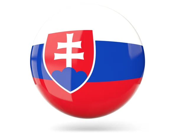 Round icon with flag of slovakia — Stock Photo, Image