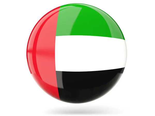 アラブ首長国連邦の国旗と丸いアイコン — ストック写真